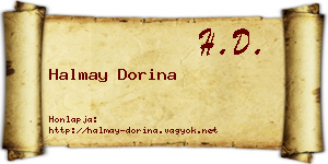 Halmay Dorina névjegykártya