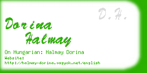 dorina halmay business card